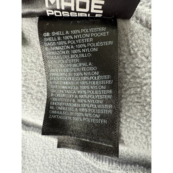 The North Face Fleece Jacket Gray Womens Small Full Zip Pockets Polartec Recycle - Picture 5 of 5